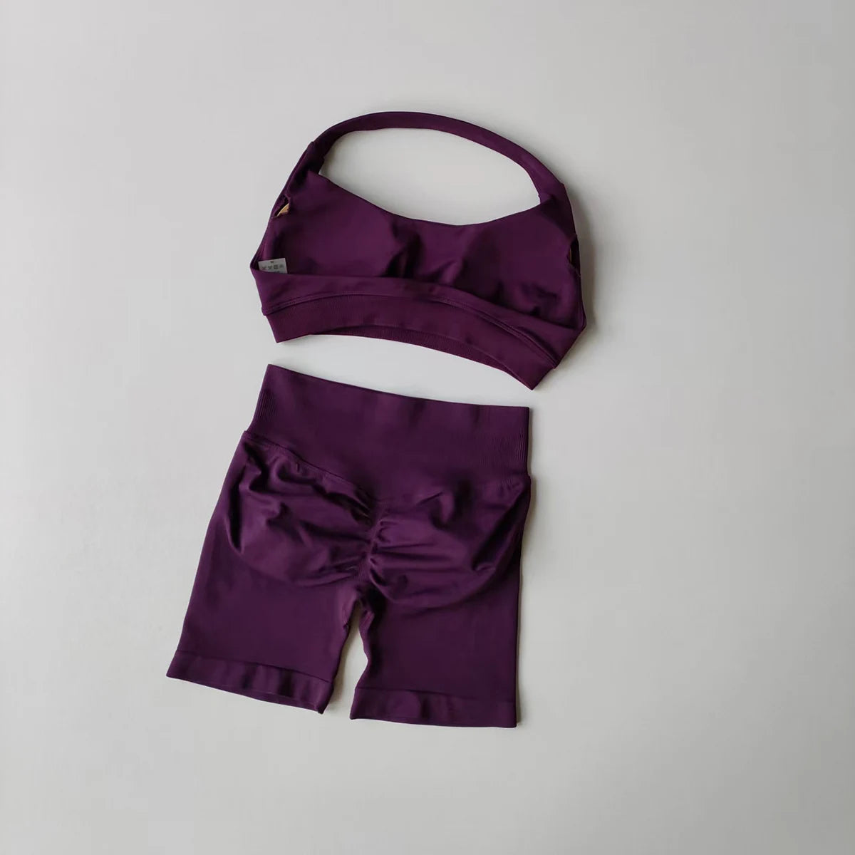 Women's Seamless Yoga Set With Sports Bra And Shorts