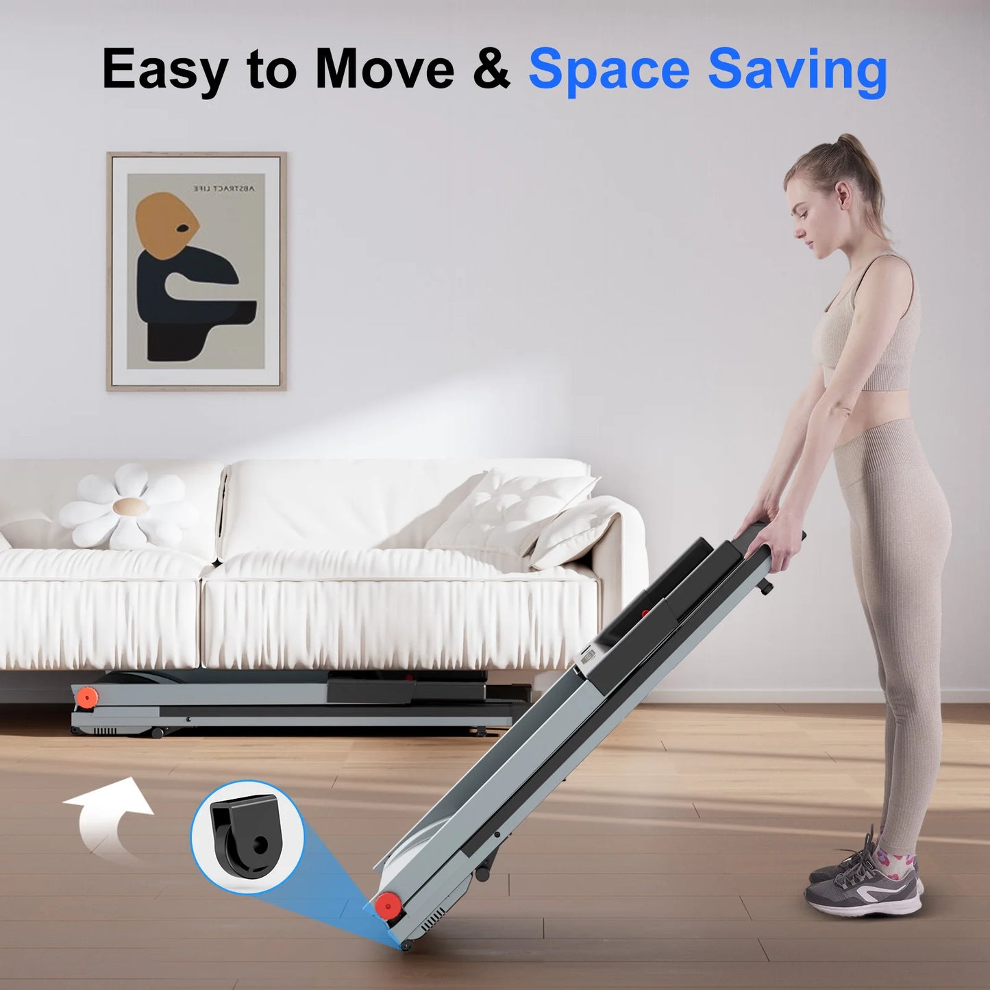 Treadmill 3.0HP With 5 Percent Incline Folding Handles