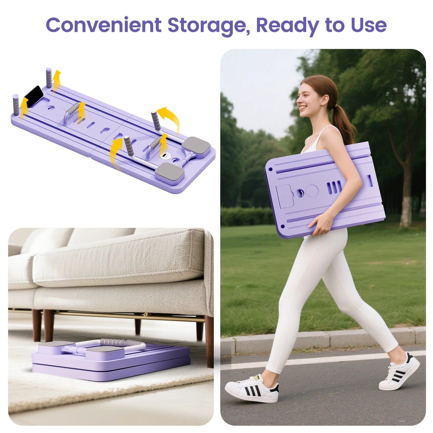 Abdominal Board With Resistance Bands For Home Workout
