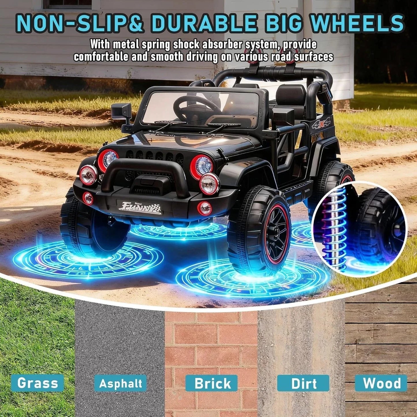 24V Kids Ride On Electric Car With Parental Control