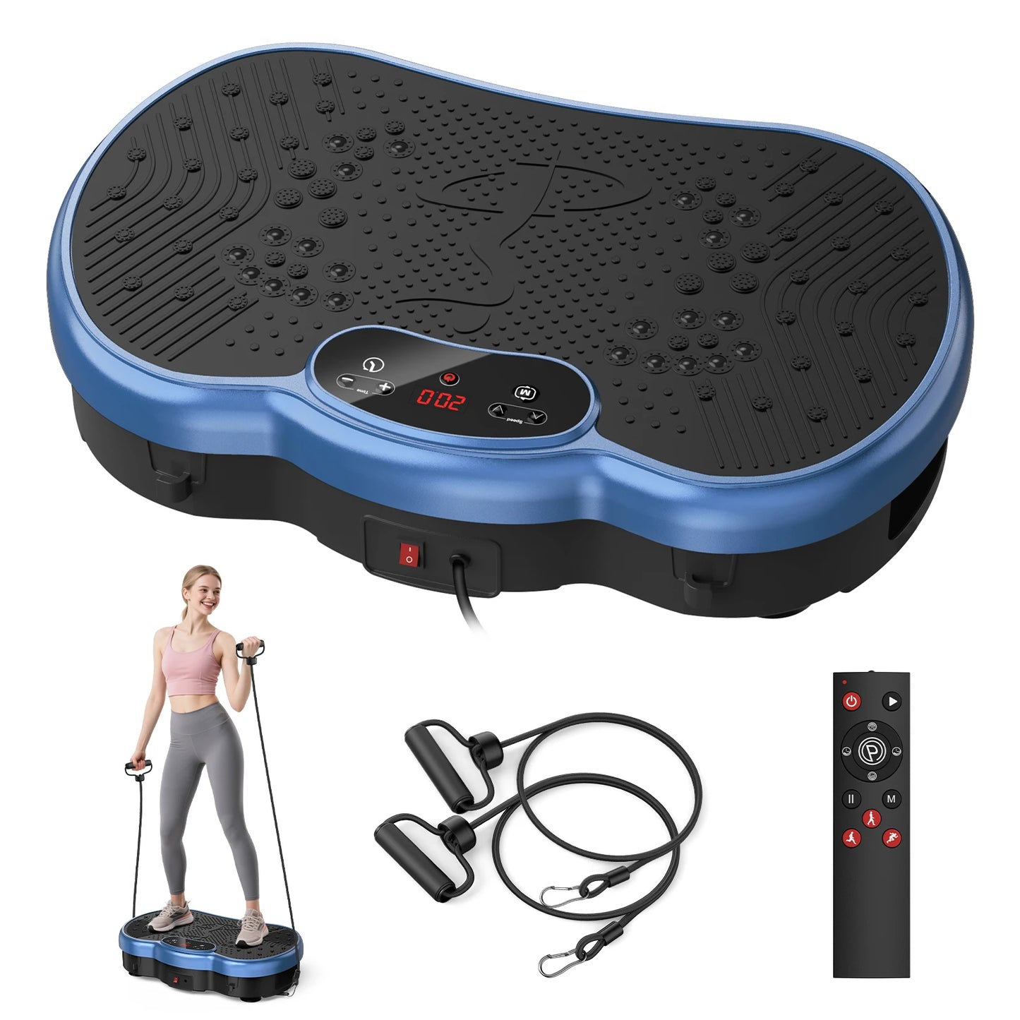 HTMM Fitness Vibration Plate Whole Body Calorie Tracking Exercise Machine