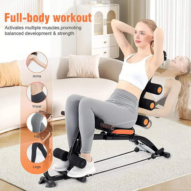 KBQ Foldable Abdominal Exercise Bench Six In One Core Trainer