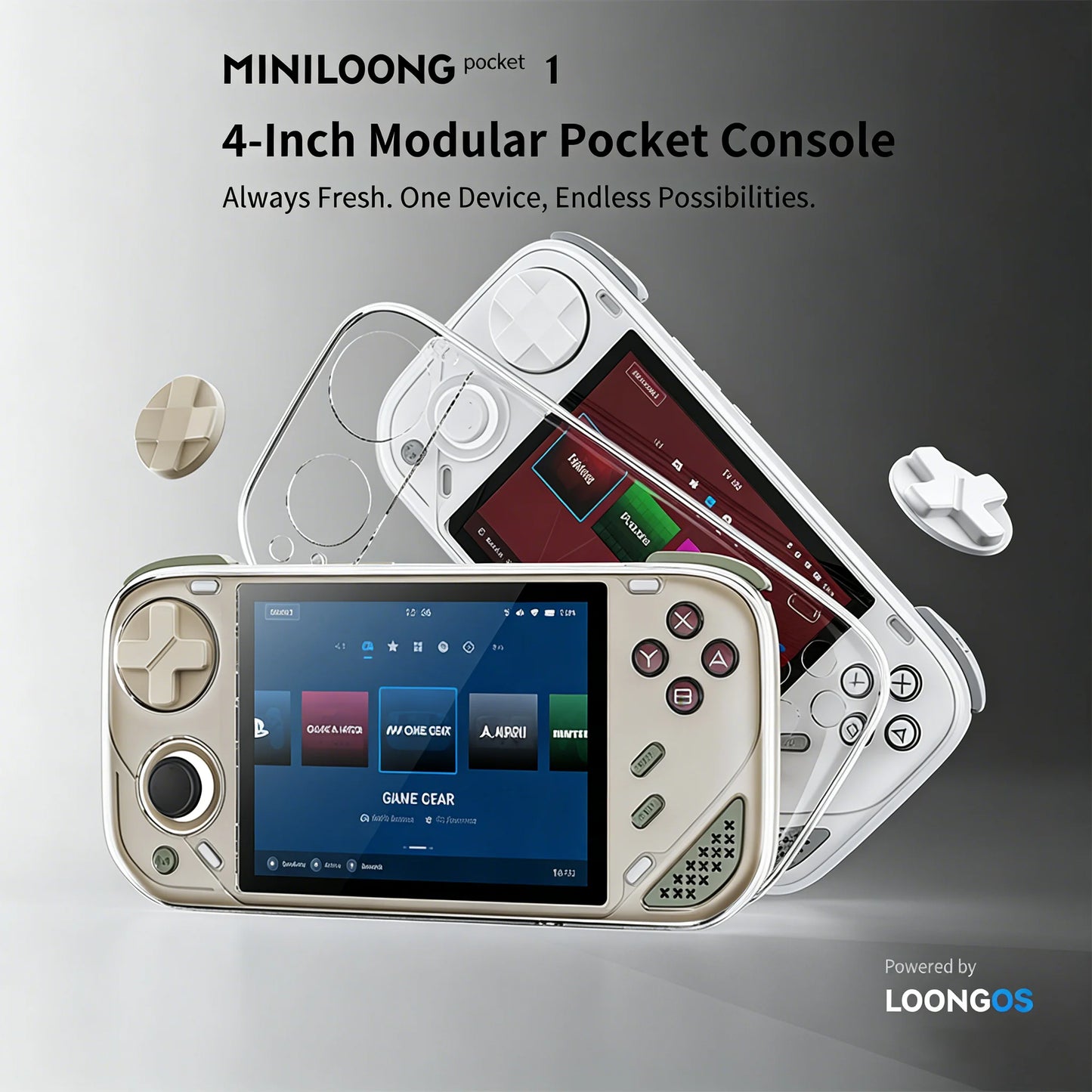 Miniloong Pocket 1 Modular Retro Handheld Emulator