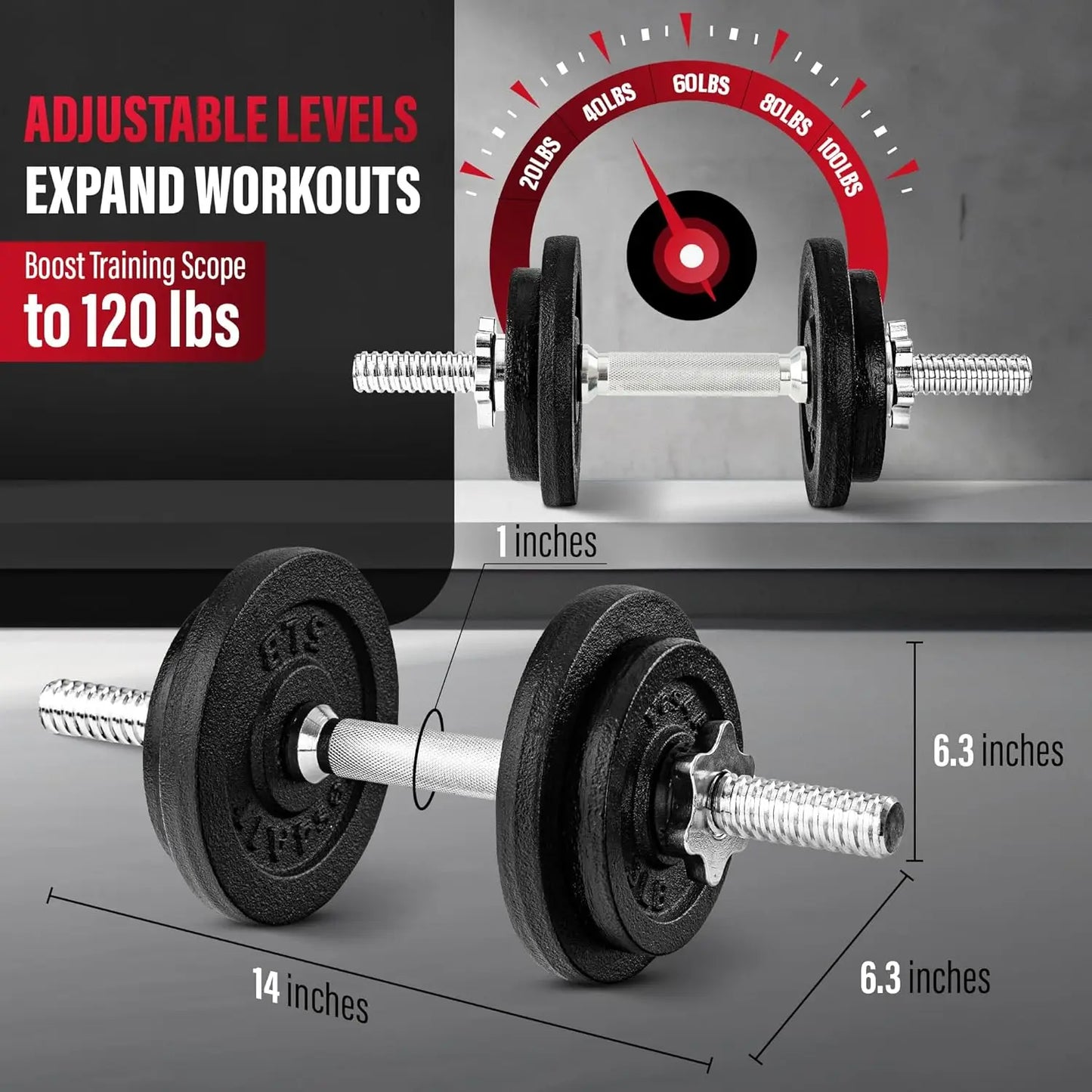 Adjustable Dumbbell Set With Weight Plates 40 To 200 Lbs Star Lock Collars