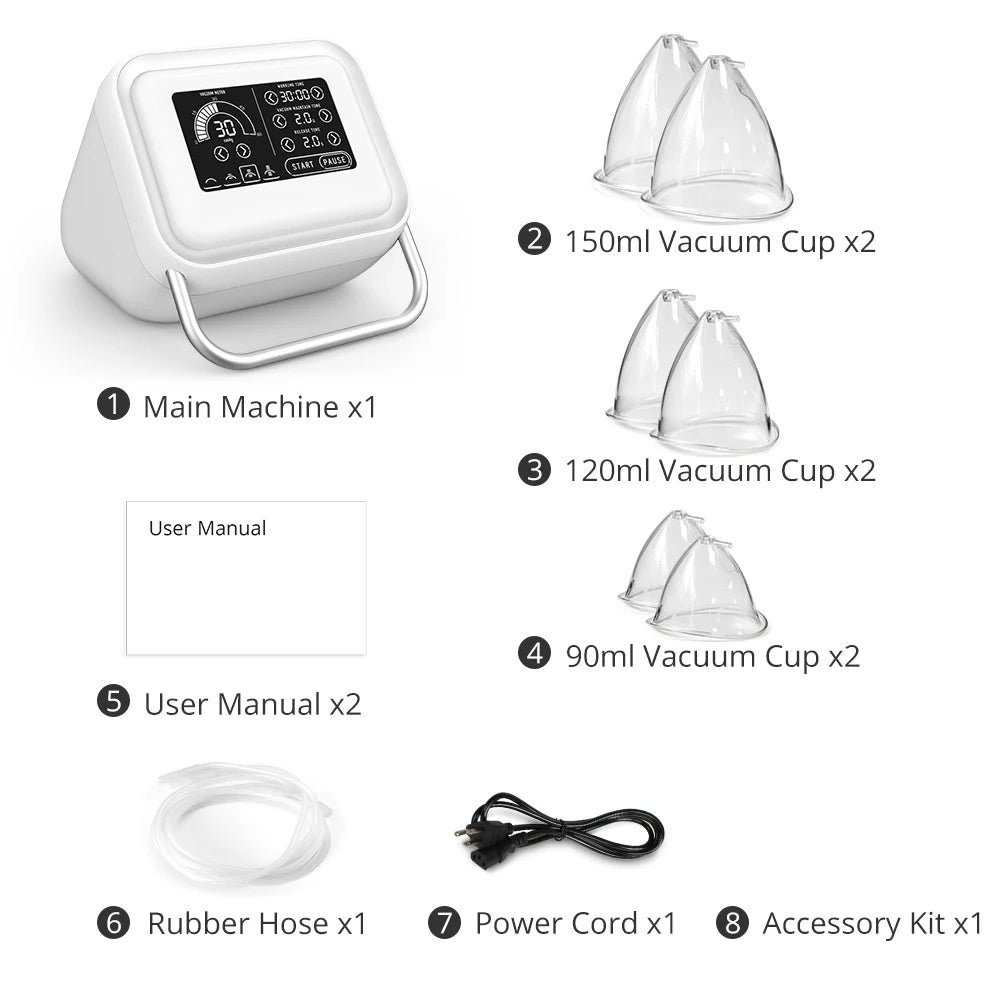 Mychway Vacuum Therapy Machine Buttock Cupping Set Of 6 Cups