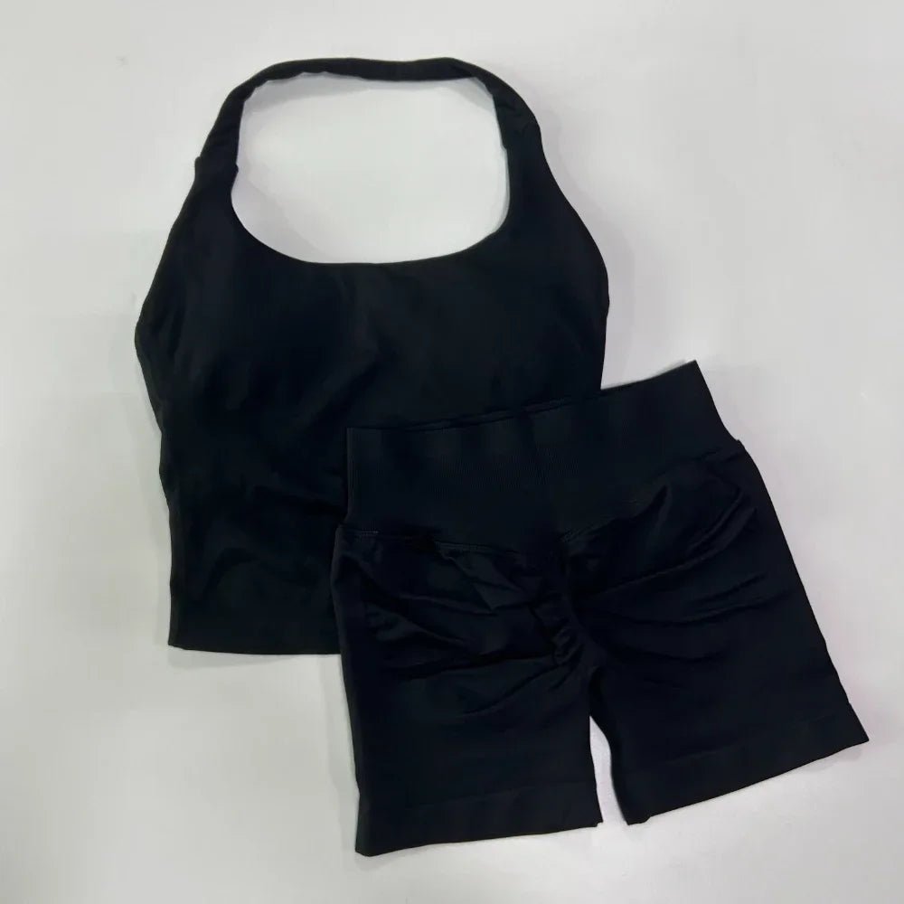 Yoga 2-Piece Gym Set Women Seamless Sportswear