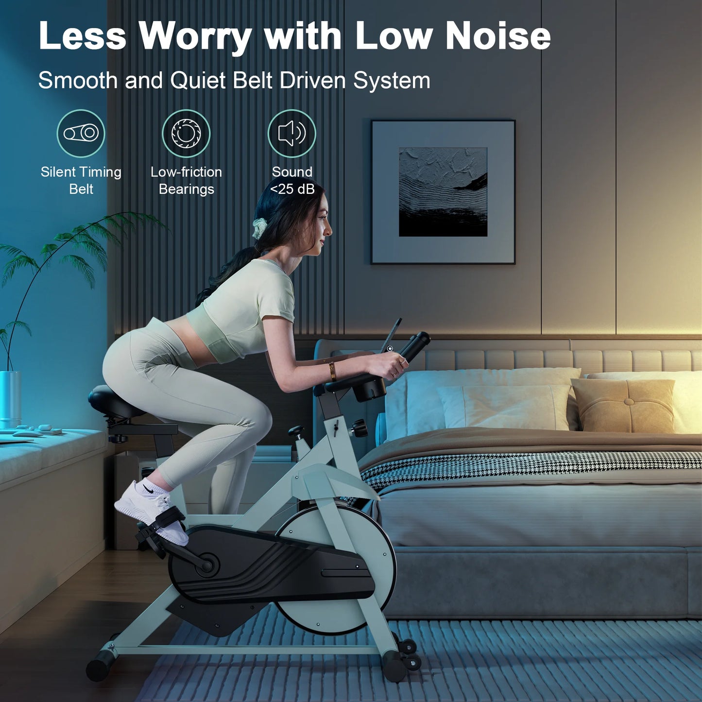 Superun 32 Level Magnetic Resistance Quiet Exercise Bike For Home