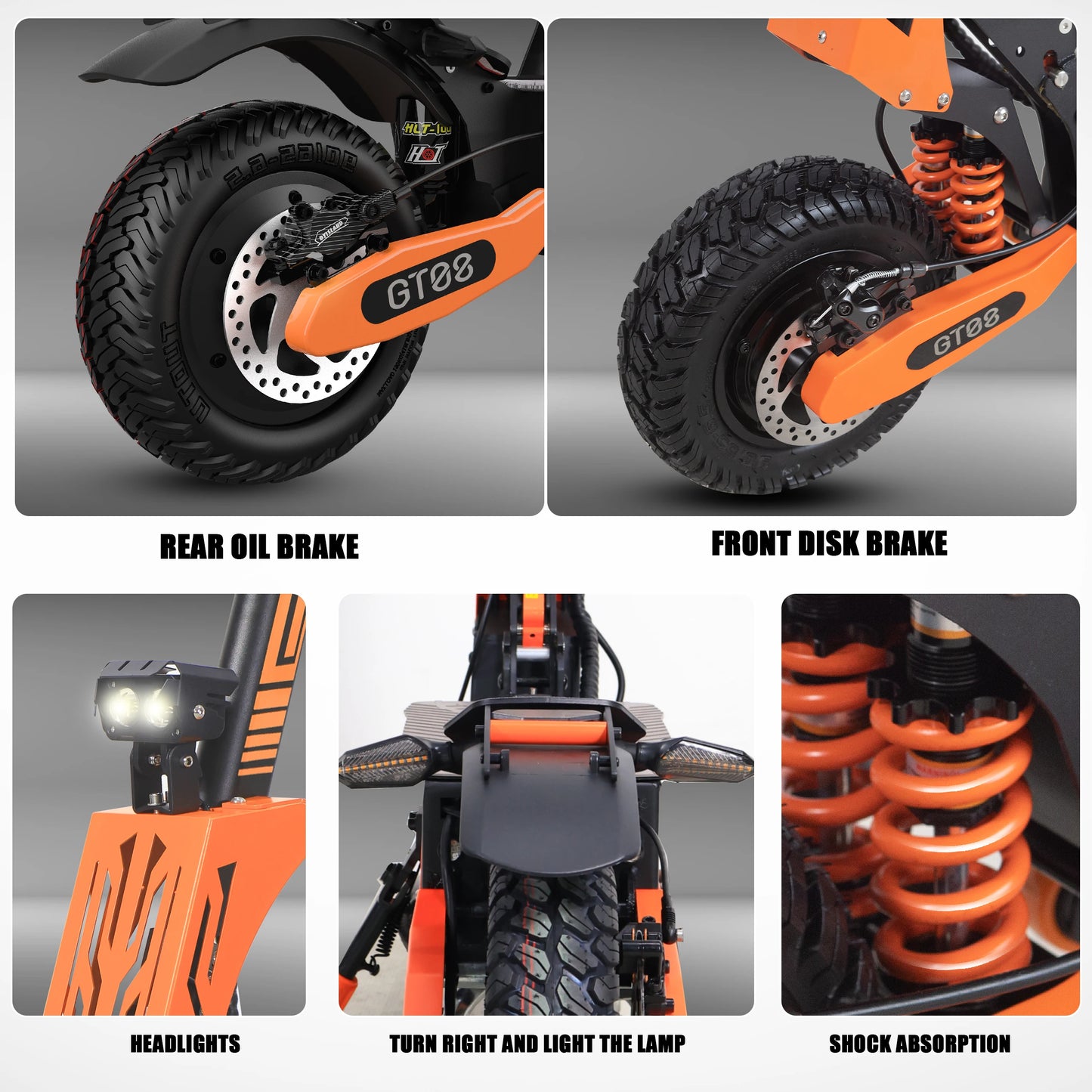 Arwibon 5600W Dual Motor Electric Scooter With Front Brakes