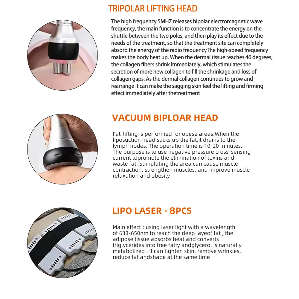 Missheart 6 In 1 40K Ultrasonic Cavitation Machine For Body Slimming