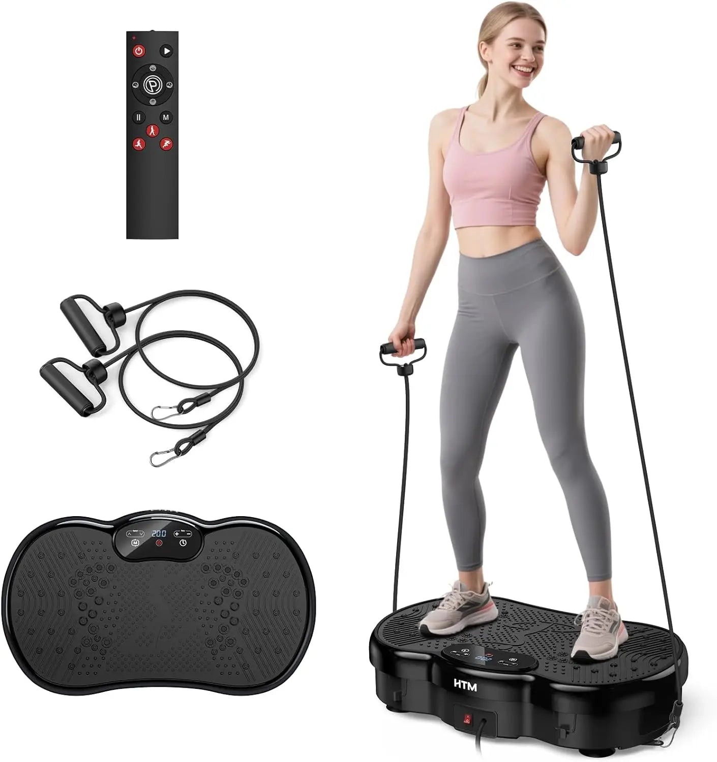 HTMM Whole Body Fitness Vibration Plate Calorie Counter