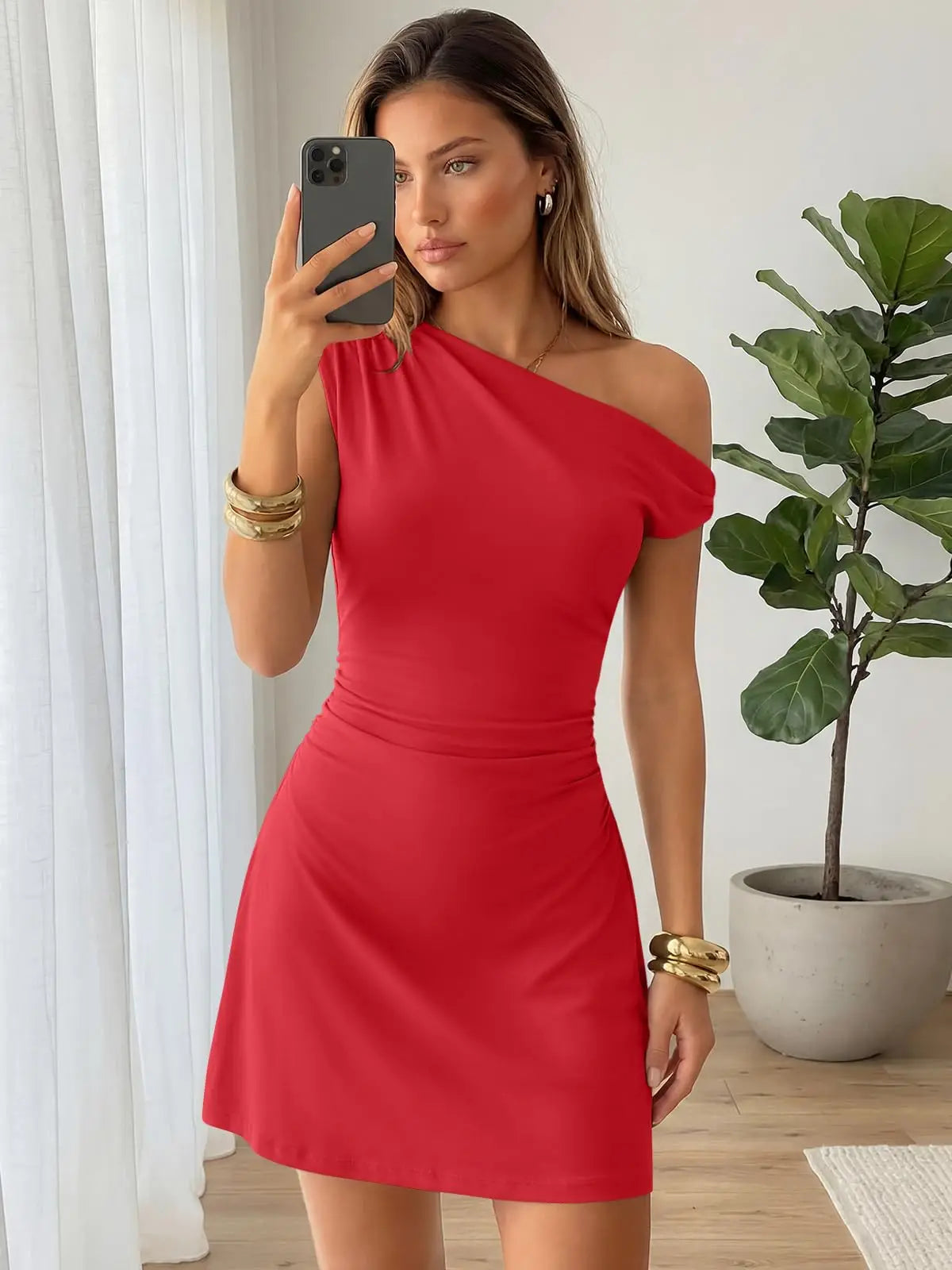 Off Shoulder Mini Dress For Women Bodycon Party Club Outfit