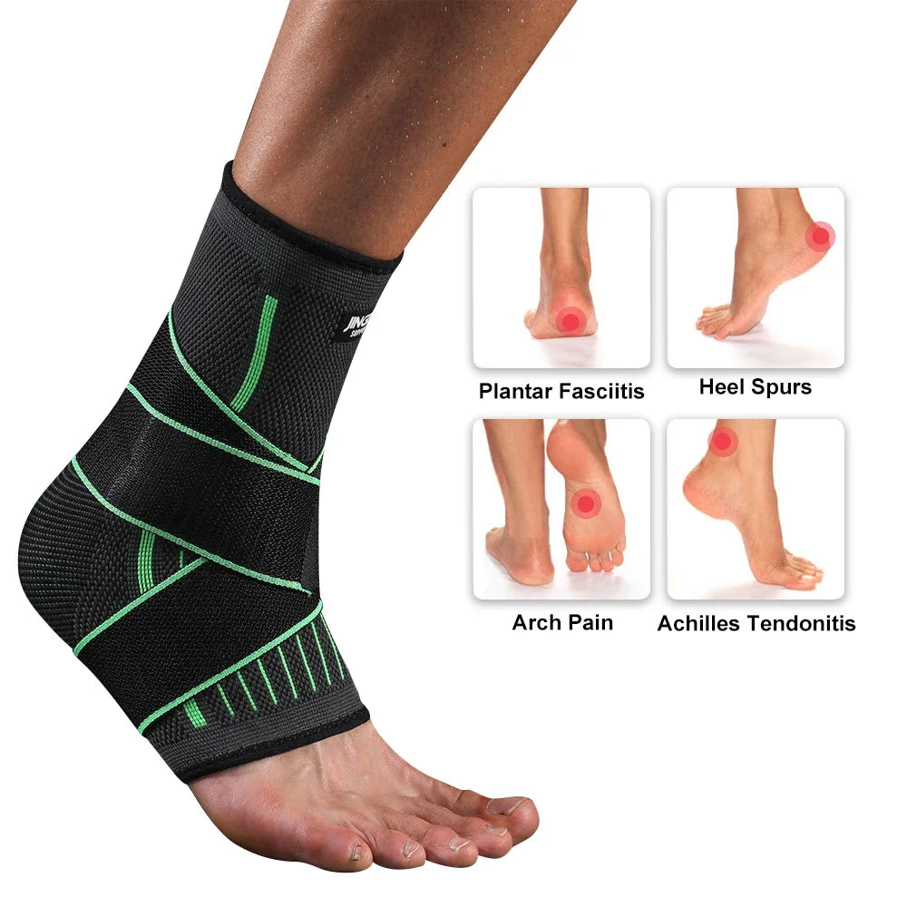 Ankle Brace Compression Sleeve Adjustable Support for Sprains and Injuries