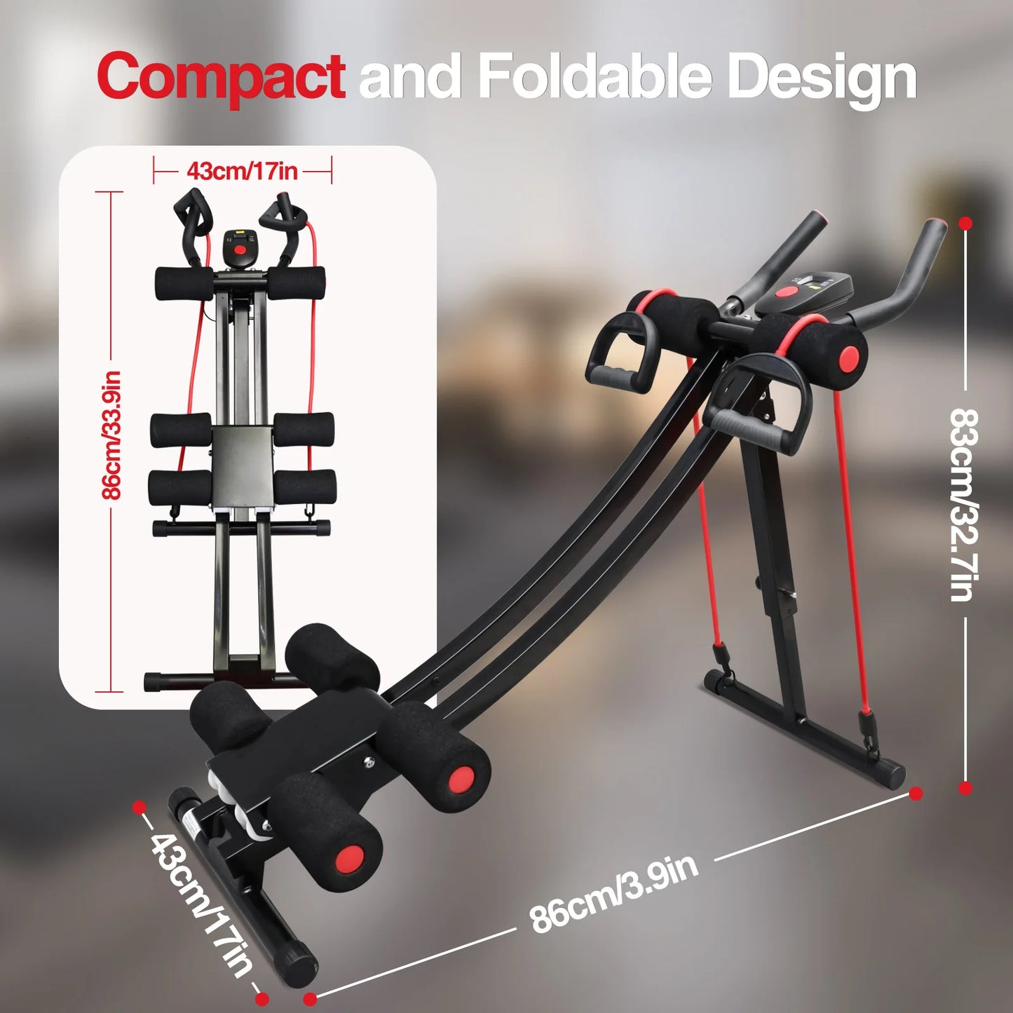 GIKPAL Foldable Abdominal Machine for Home Gym Core Training