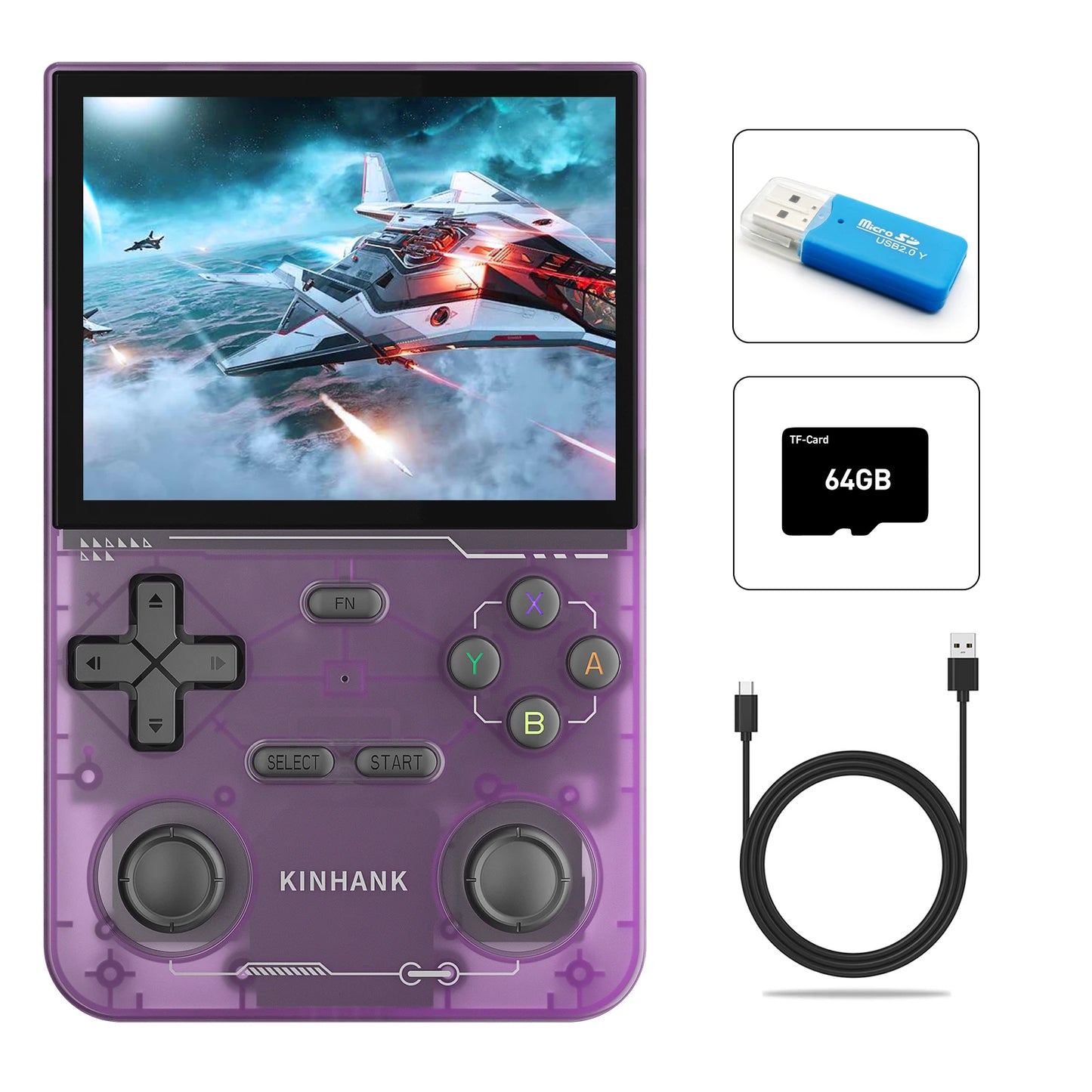 Kinhank K36 Open Source Handheld Console With 16000 Retro Games
