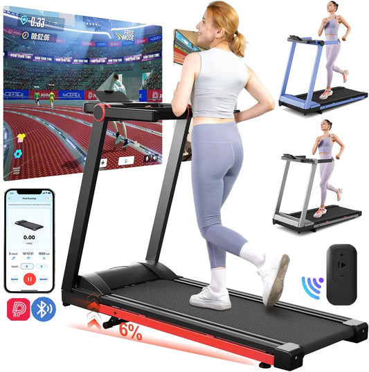 Folding Treadmill 3.5HP With 350 lb Capacity And 6 Percent Incline Bluetooth App