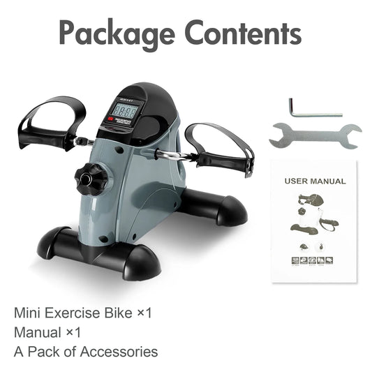 Portable Mini Under Desk Pedal Exerciser With LCD Display