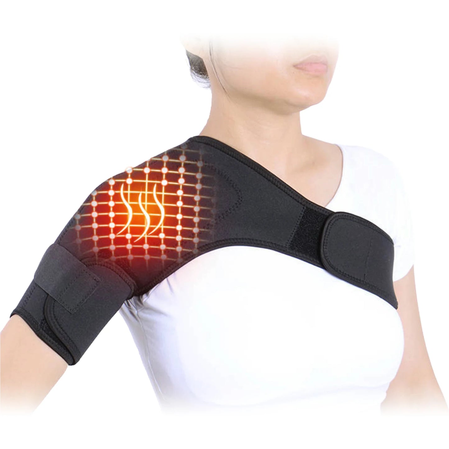 Self-Heating Shoulder Strap for Pain Relief Adjustable Thermal Pad