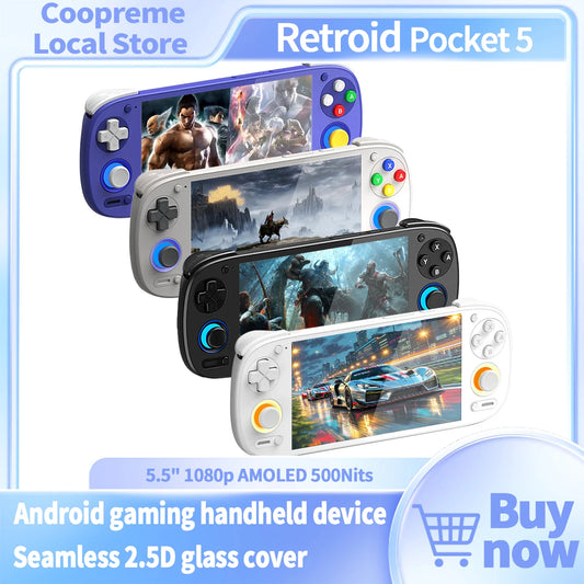 Retroid Pocket 5 Handheld Game Console With AMOLED Screen