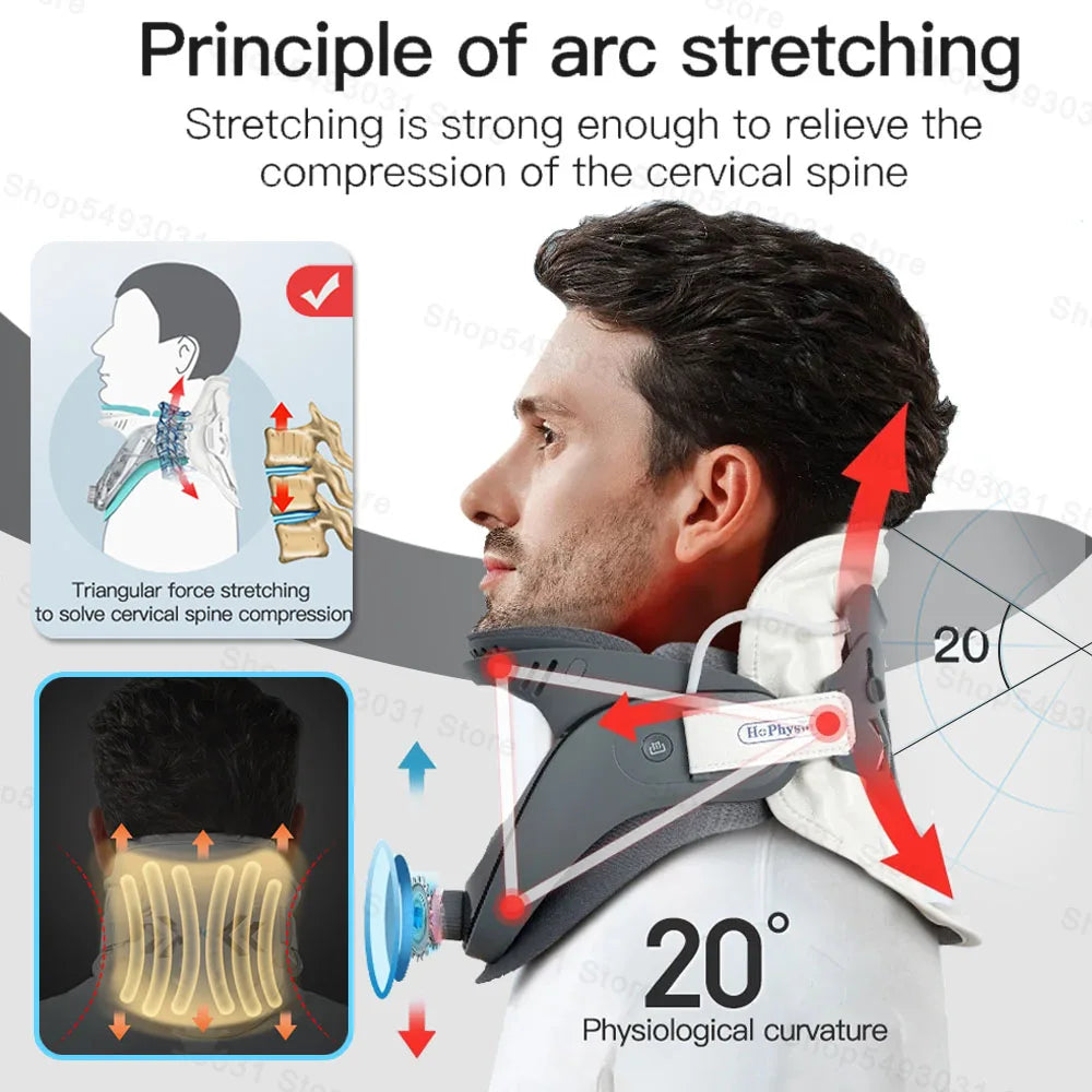Cervical Neck Traction Device For Home Use Adjustable Support