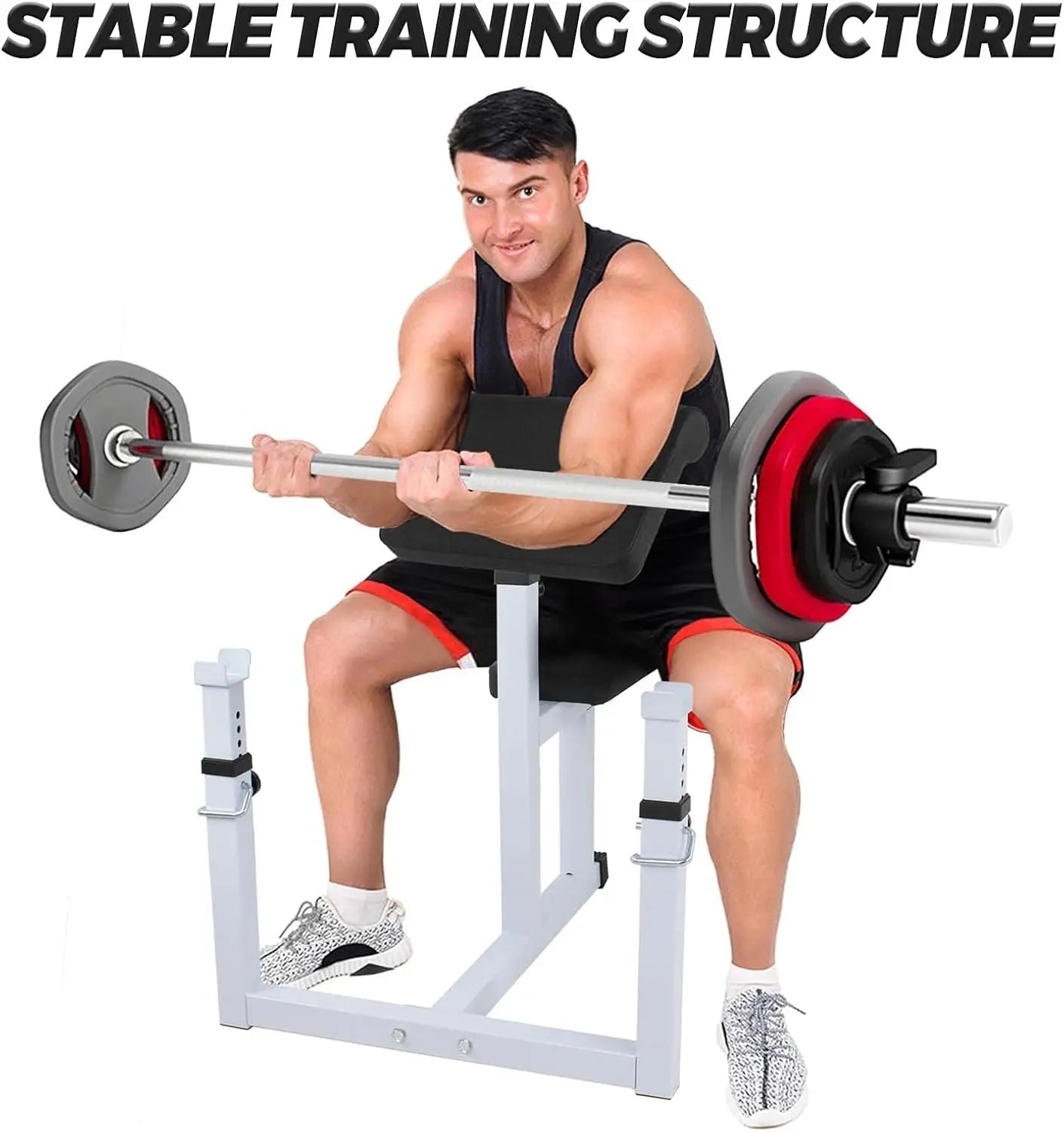 Adjustable Arm Bicep Curl Bench For Home Gym Strength Training