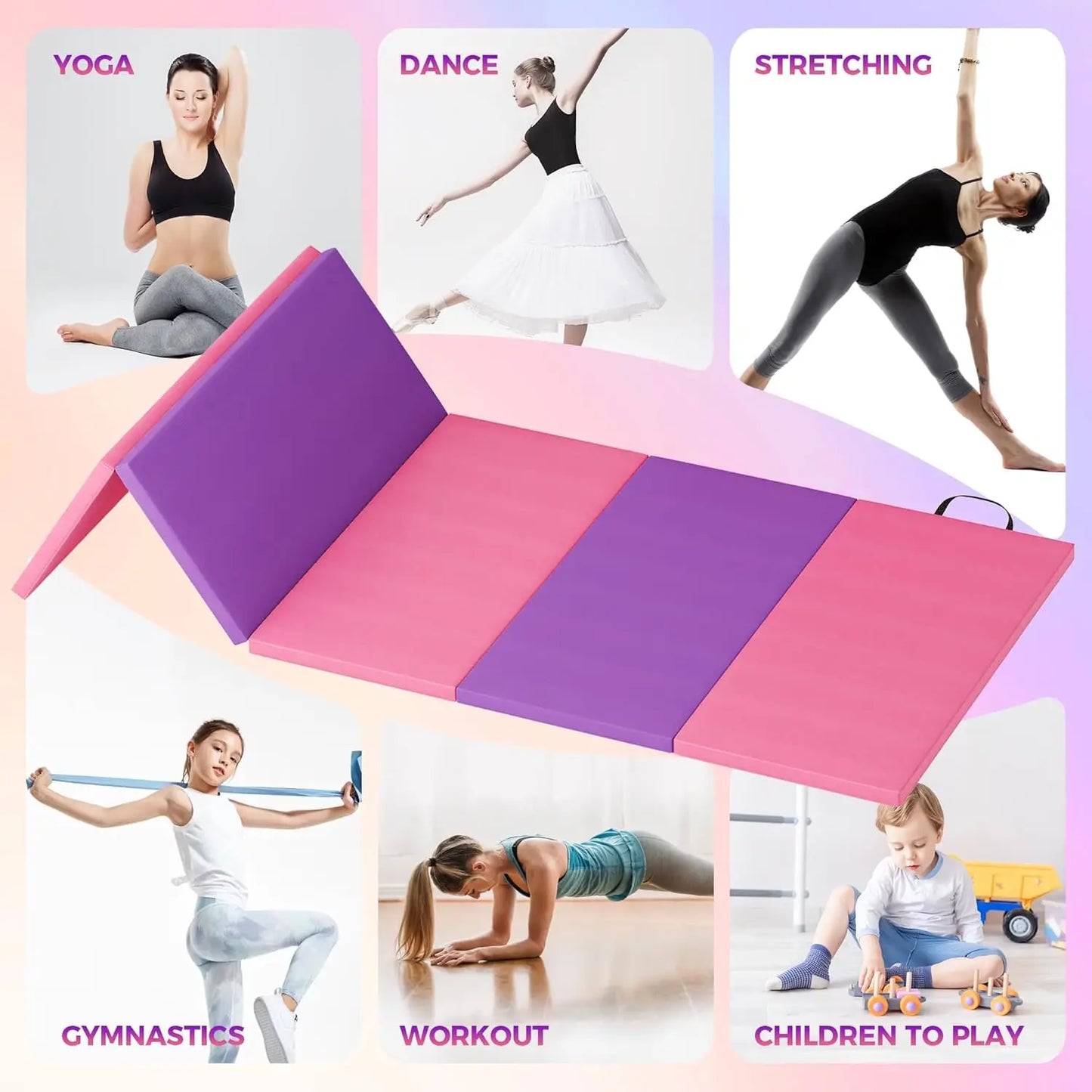 TWISTER.CK Folding Gym Mat Extra Firm High Density Non Slip