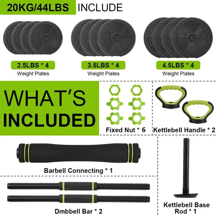 TWISTER.CK Adjustable Dumbbell Set With Connector For Home Gym