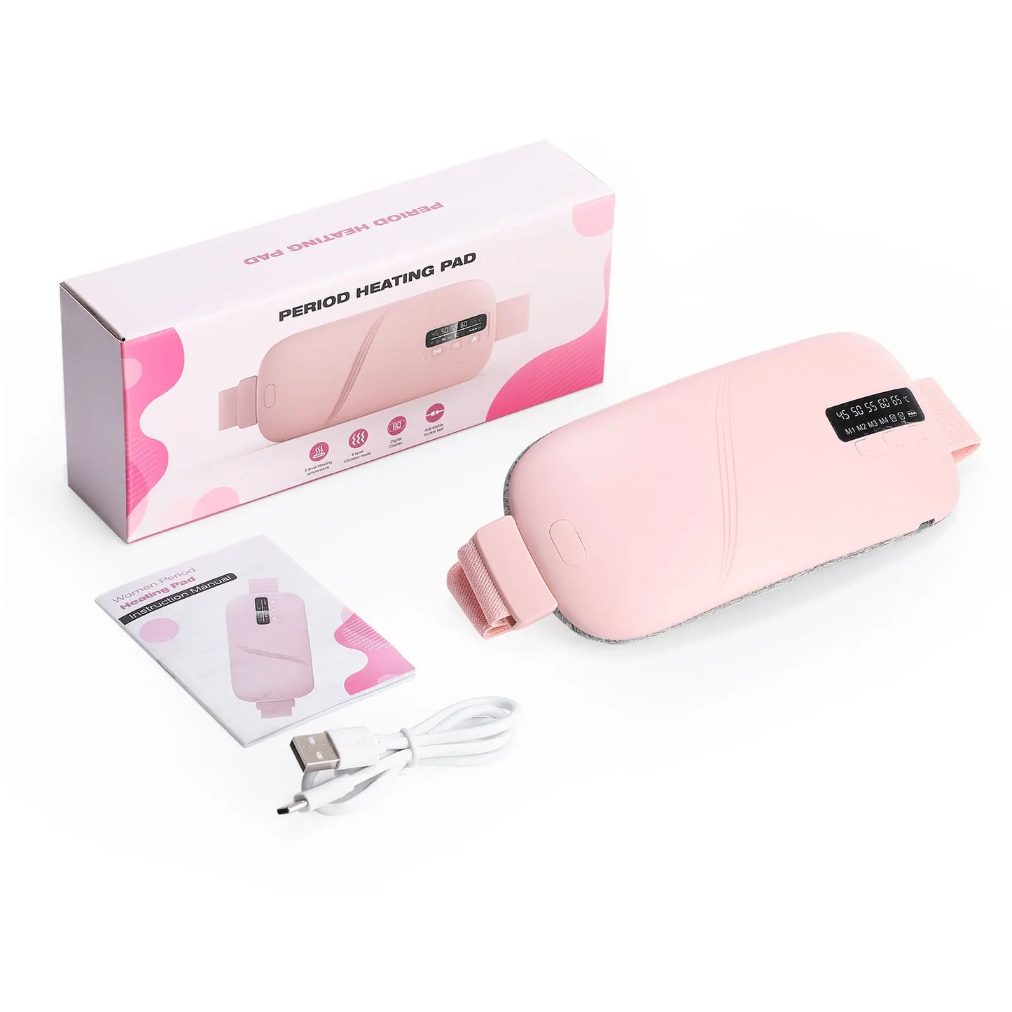 PASTSKY 5 Modes Electric Heating Waist Massage Belt With Vibration