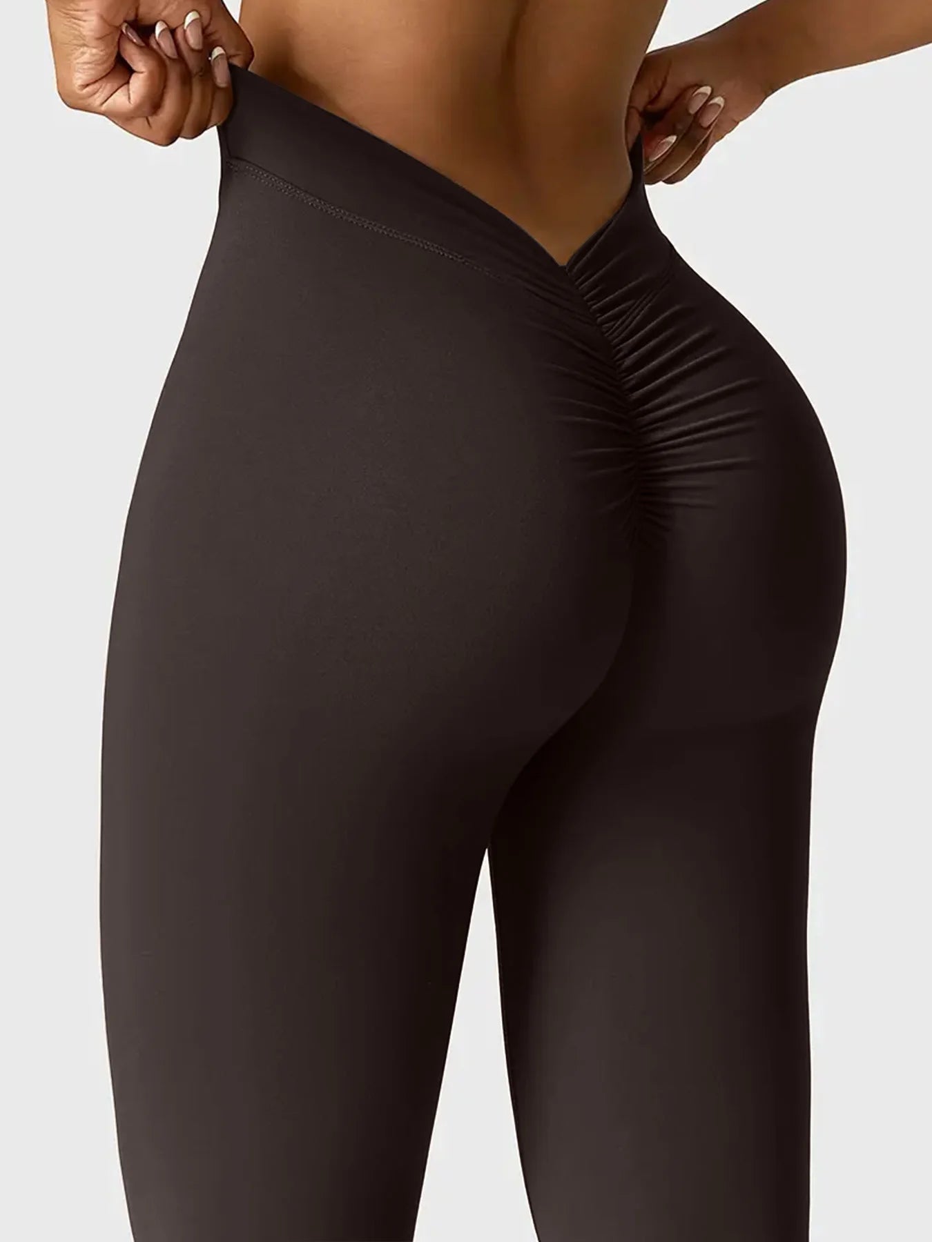 Womens V Waist Gym Leggings Push Up Yoga Pants Tights