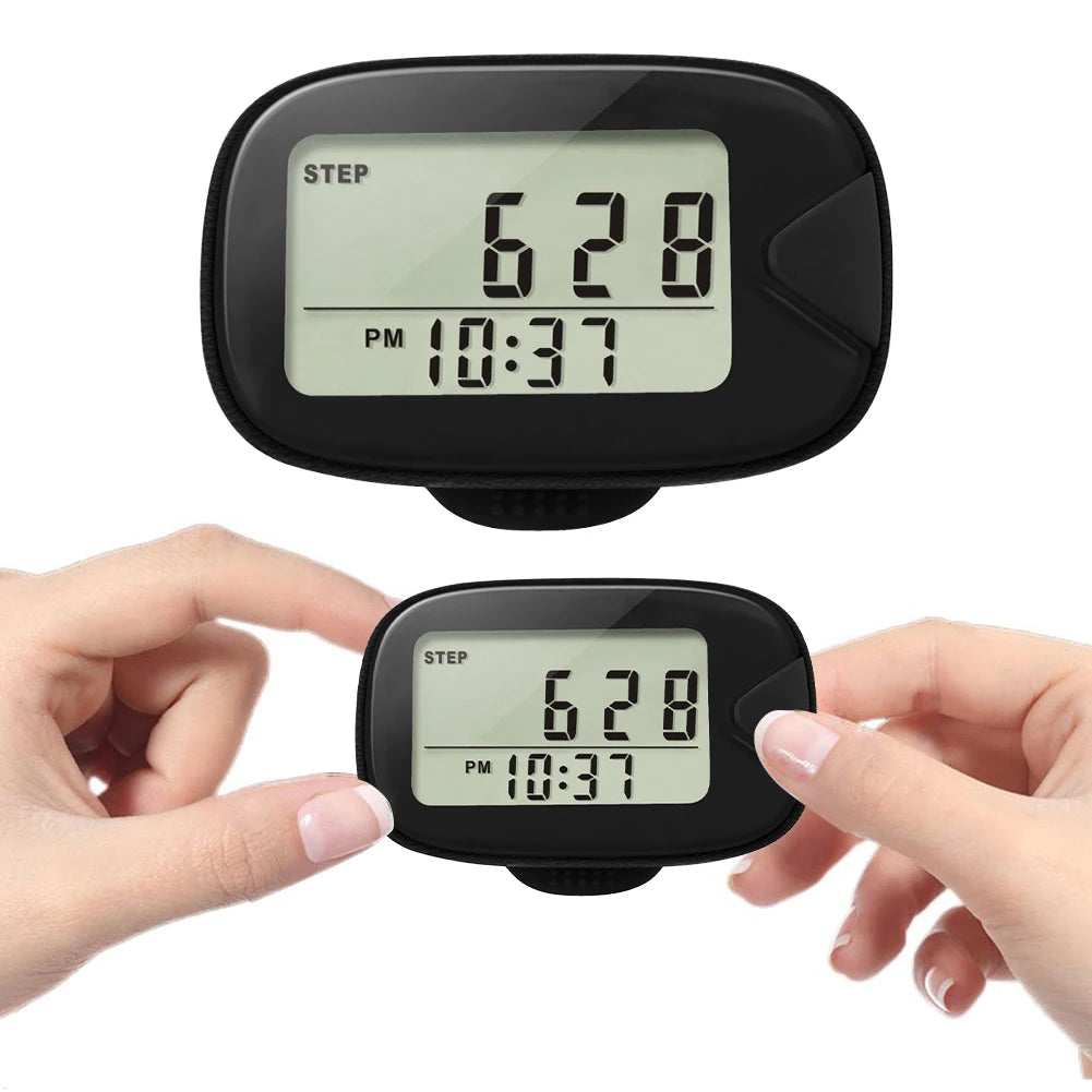 APWIKOGER Walking Pedometer Clip-On Step Counter LCD Display