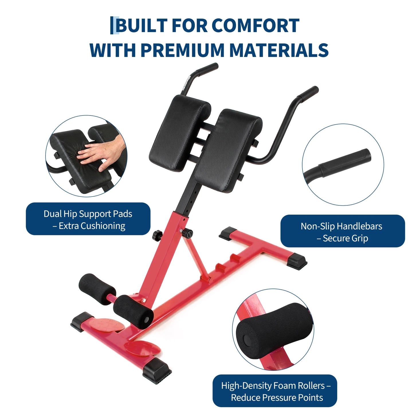 HiMiss Multifunctional Hyperextension Roman Chair Home Gym Equipment