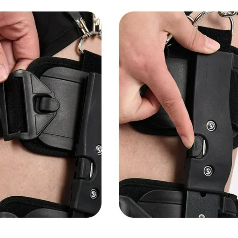 Adjustable Knee Brace Hinged Support Carbon Fiber Stay For Post Surgery Recovery