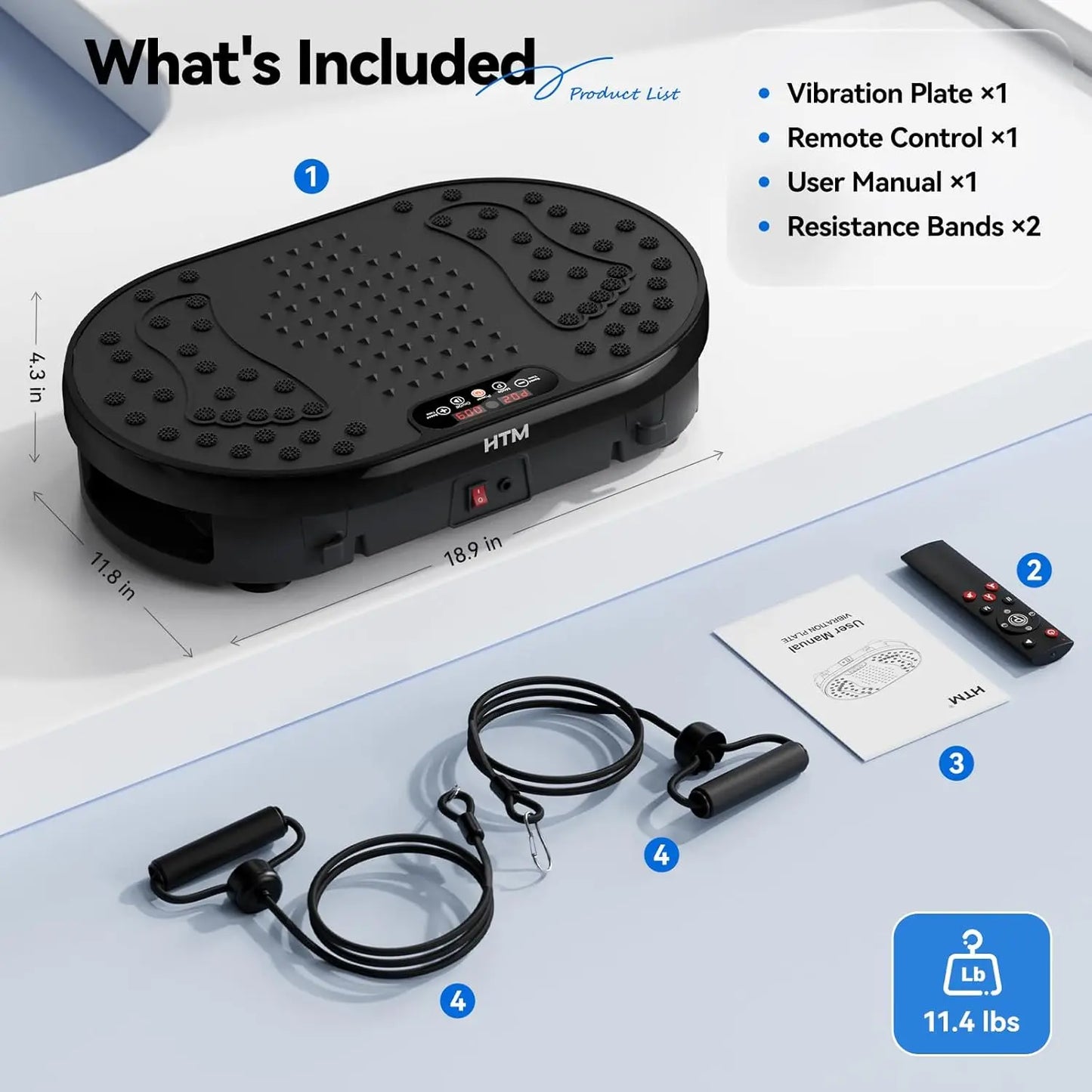 HTMM Vibration Plate Exercise Trainer With 120 Levels