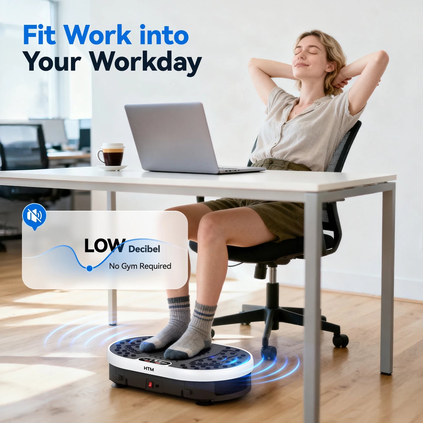 HTMM Vibration Plate High Frequency Fitness Platform 9 Programs