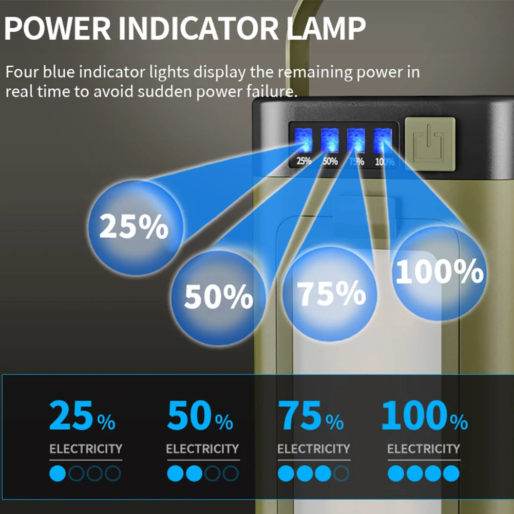 Foldable Camping Light Power Bank Lantern Solar Rechargeable