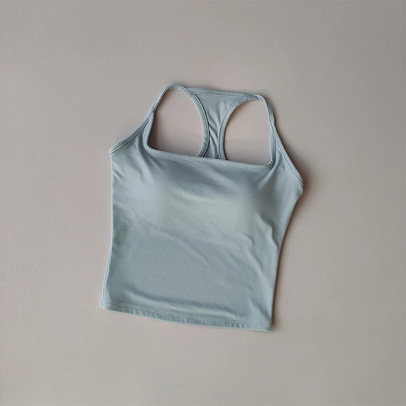 Sports Vest With Chest Pad For Yoga And Pilates Top