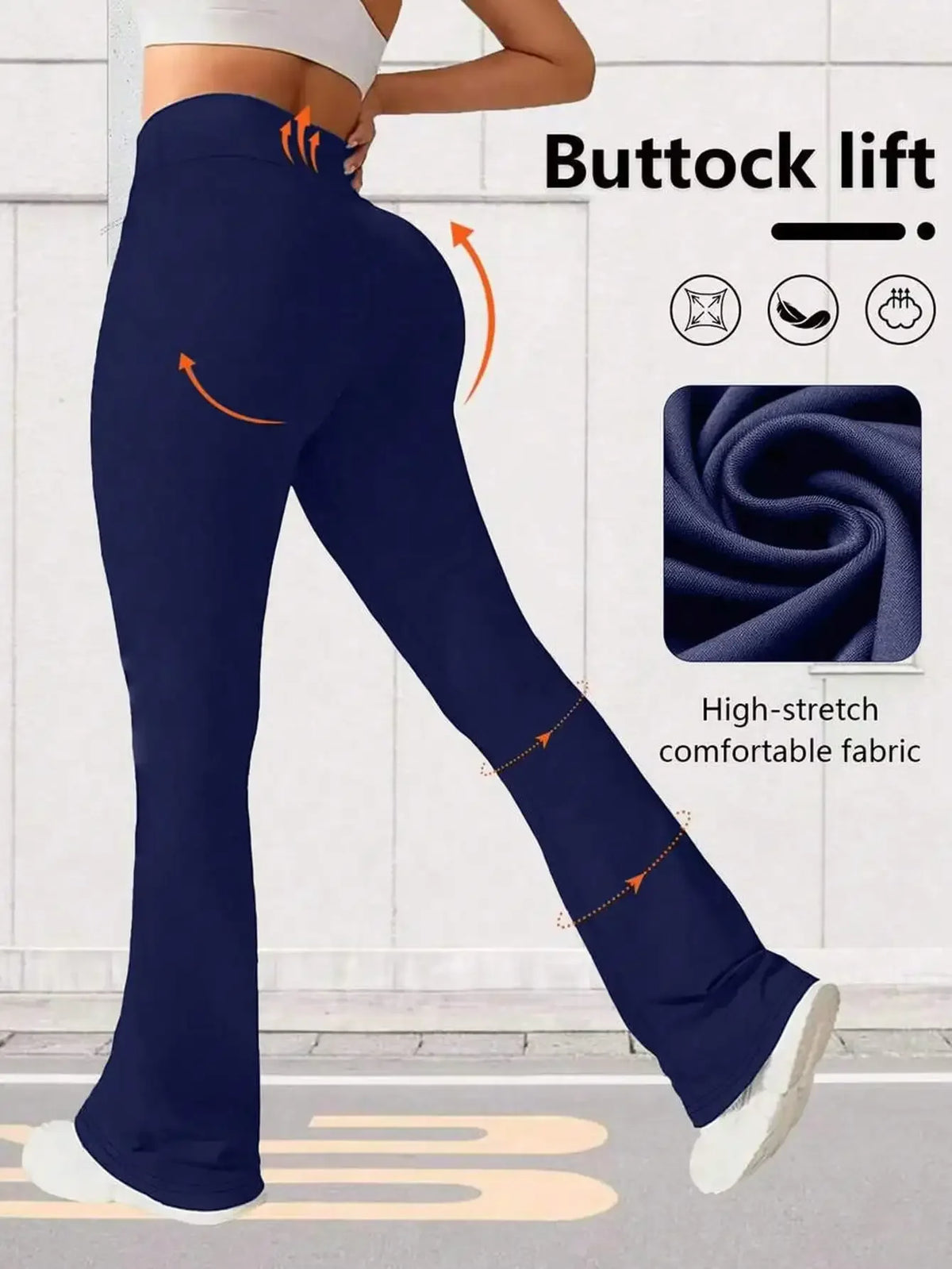 Women's High Waist Flare Yoga Pants Wide Leg
