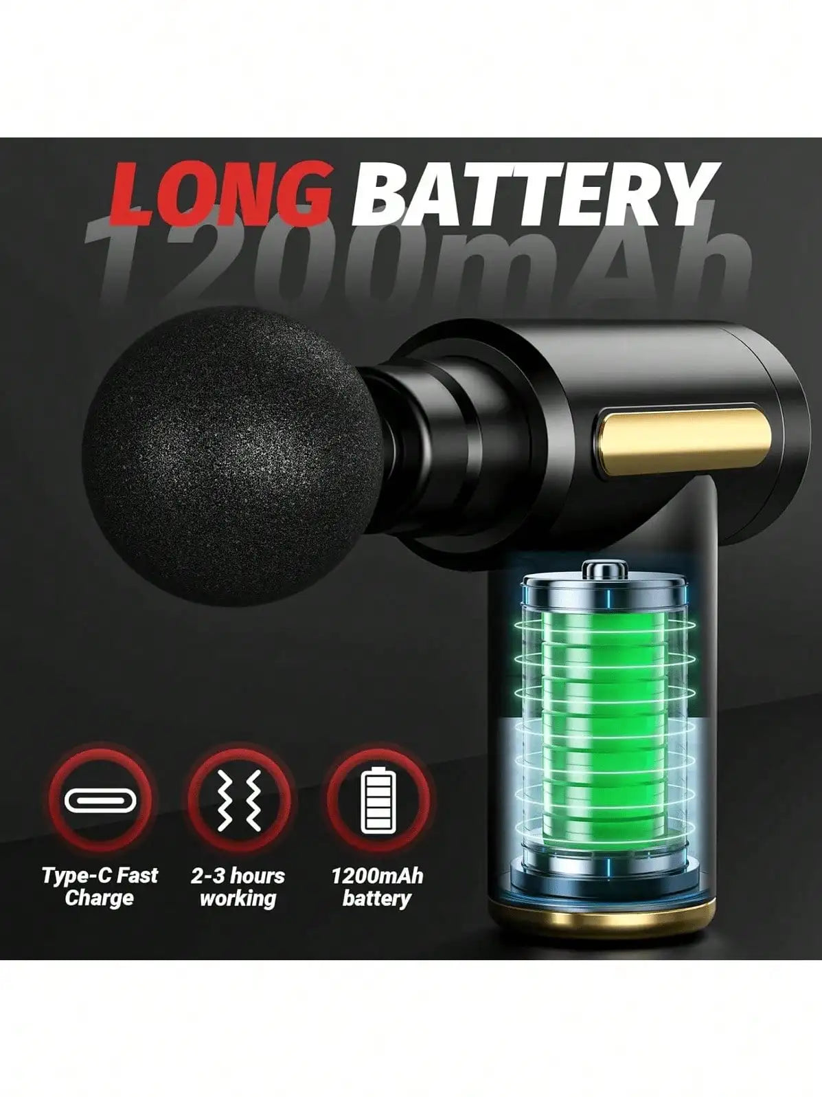 Mini Handheld Deep Tissue Massage Gun For Portable Muscle Recovery
