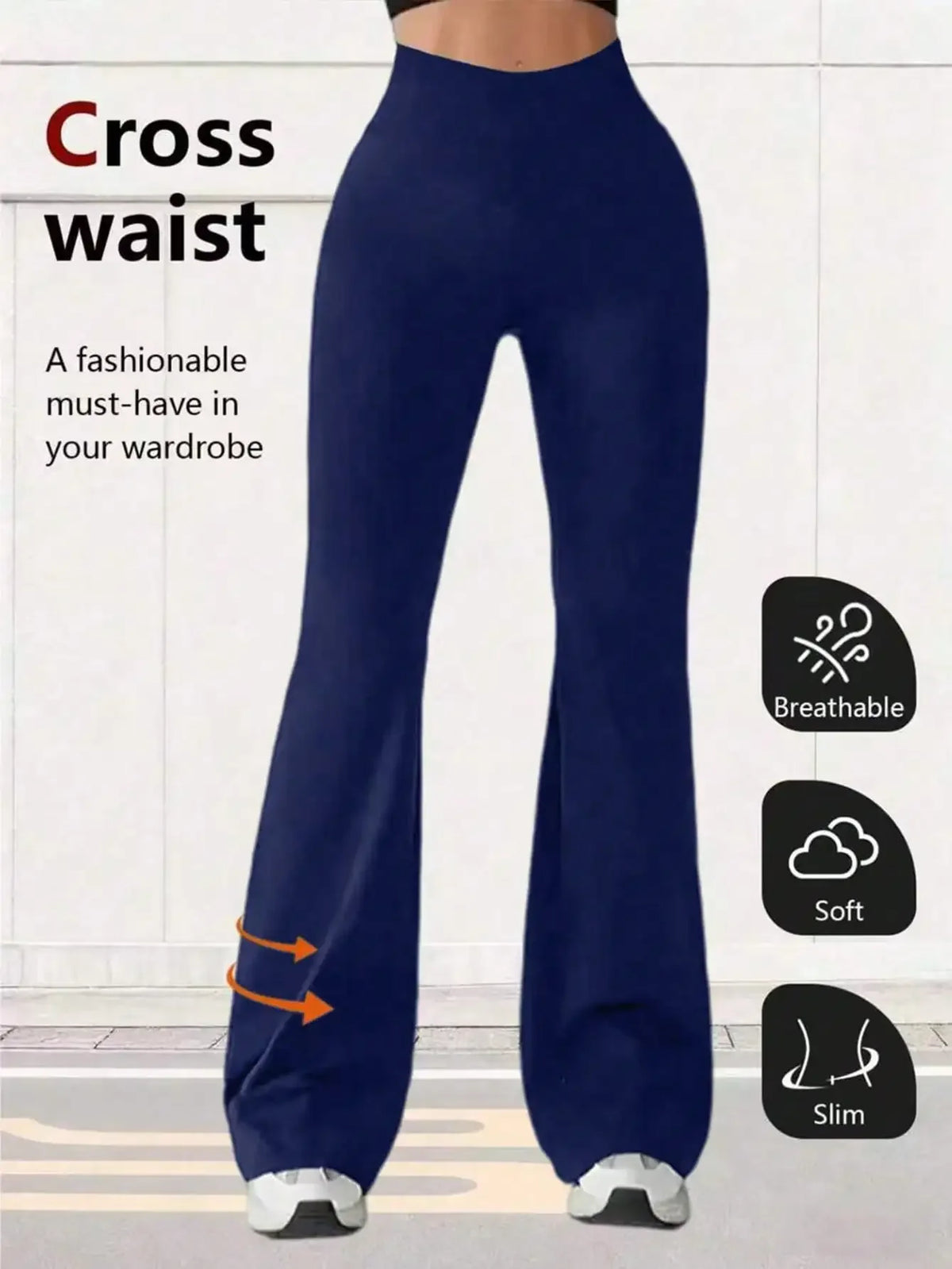 Women's High Waist Flare Yoga Pants Wide Leg
