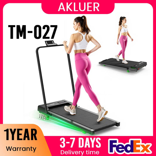 AKLUER Walking Pad Treadmill With Incline And 2.5HP Brushless Motor