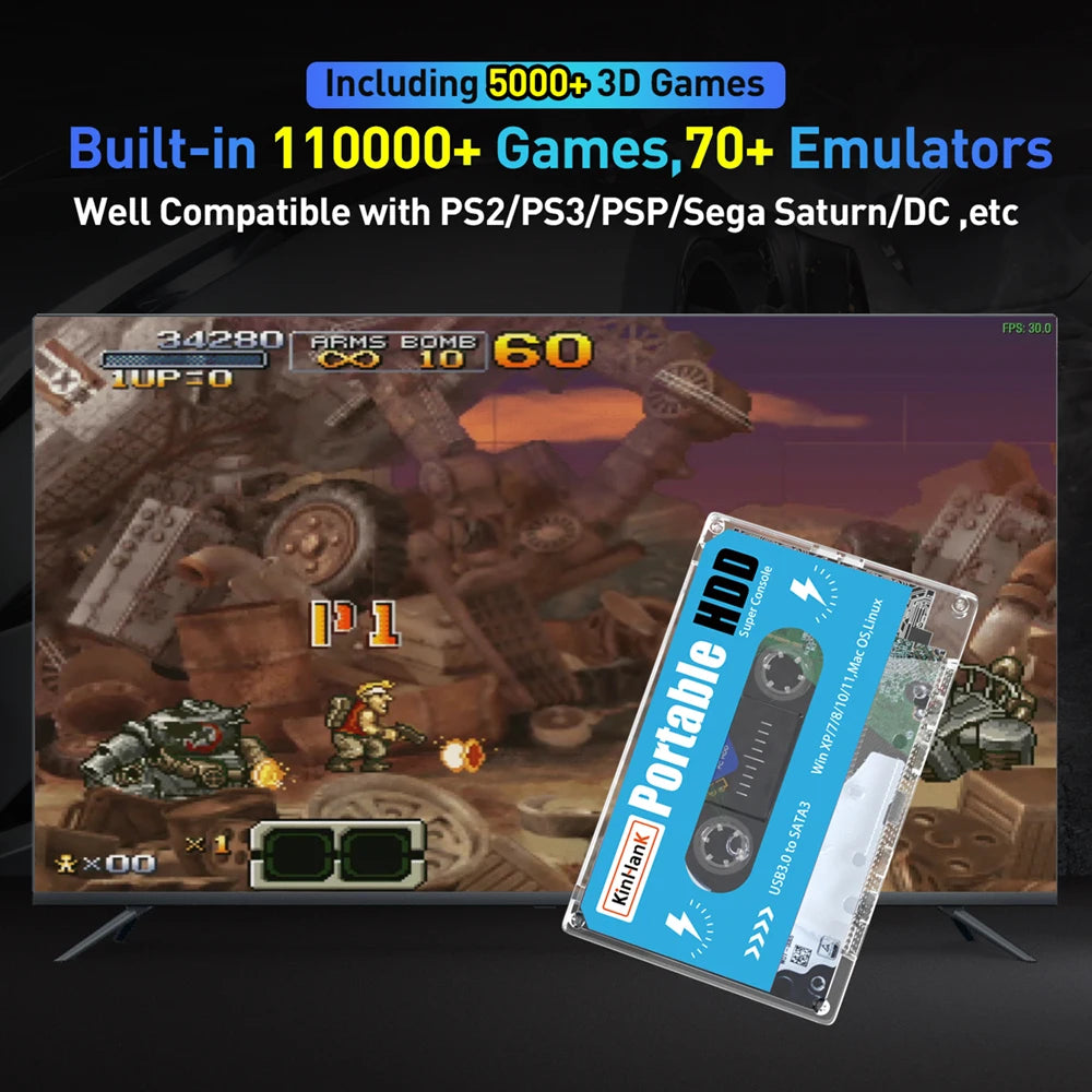 KINHANK Super Console X Retro Gaming HDD Batocera 110000 Games