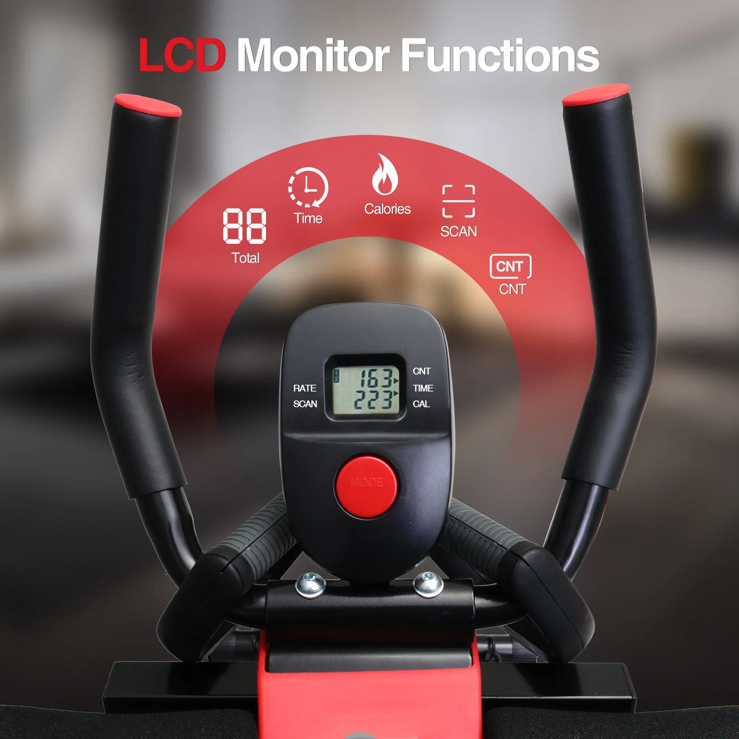 Abdominal Curling Exercise Machine With Adjustable Dual Track Foldable Trainer