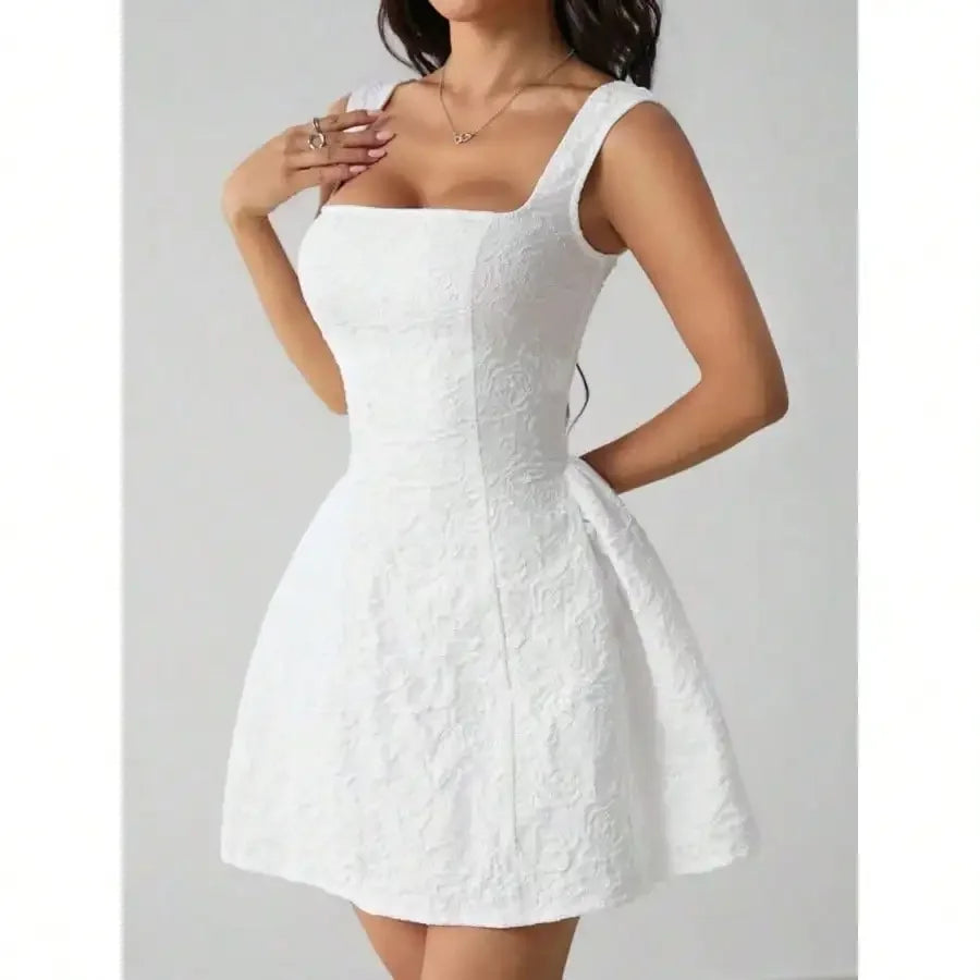 Womens Linen Sleeveless V Neck Midi Dress For Summer Casual
