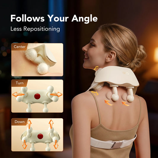 SKG Neck and Shoulder Massager Heat for Pain Relief Shiatsu