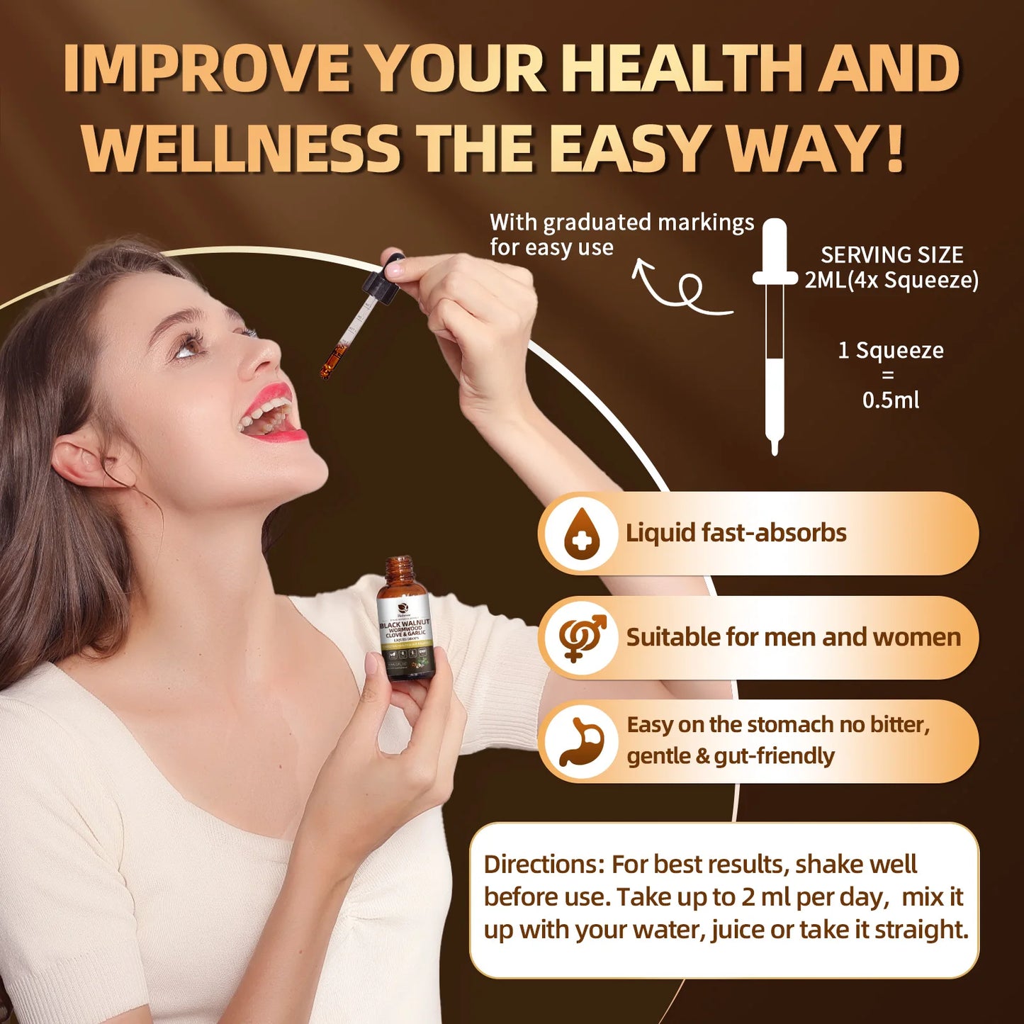 Beworths Lukaree Black Walnut Digestive Immune Drops With Wormwood