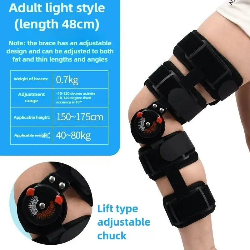 Adjustable Knee Brace Hinged Support Carbon Fiber Stay For Post Surgery Recovery