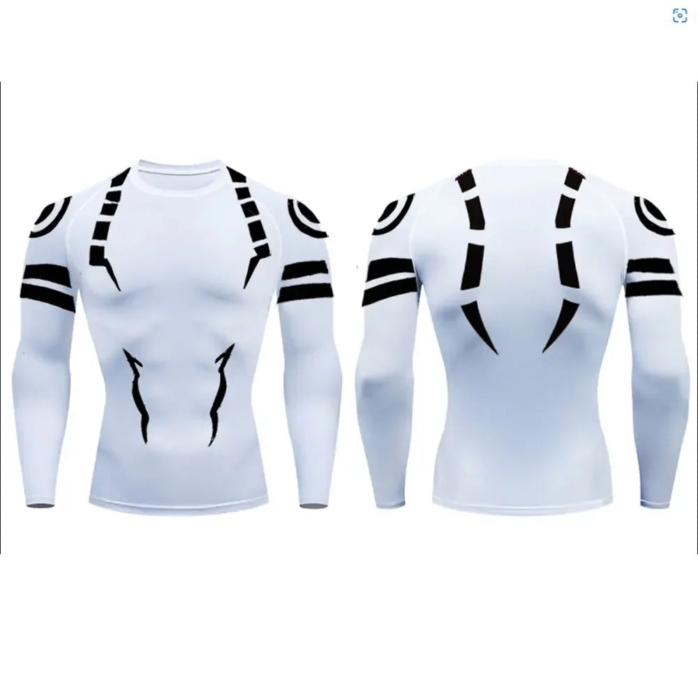 NONECN Jujutsu Kaisen Compression Tee Men Breathable Quick Dry