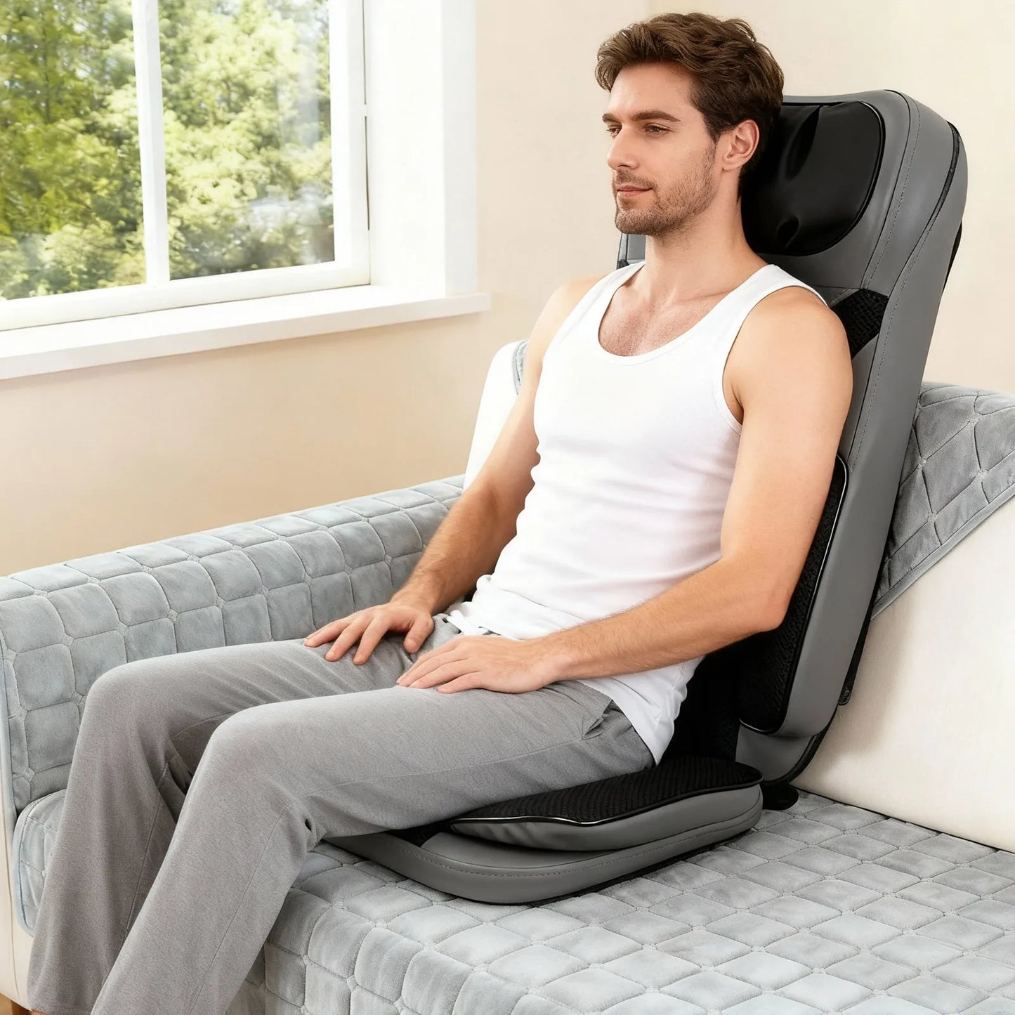 Heated Massage Cushion 5-in-1 Back Massager Pad