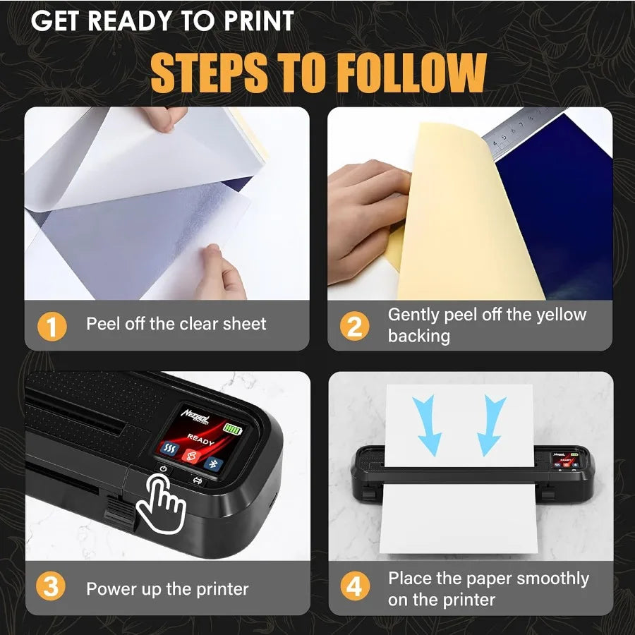 TLXT Wireless Tattoo Stencil Printer With LED Display And Bluetooth