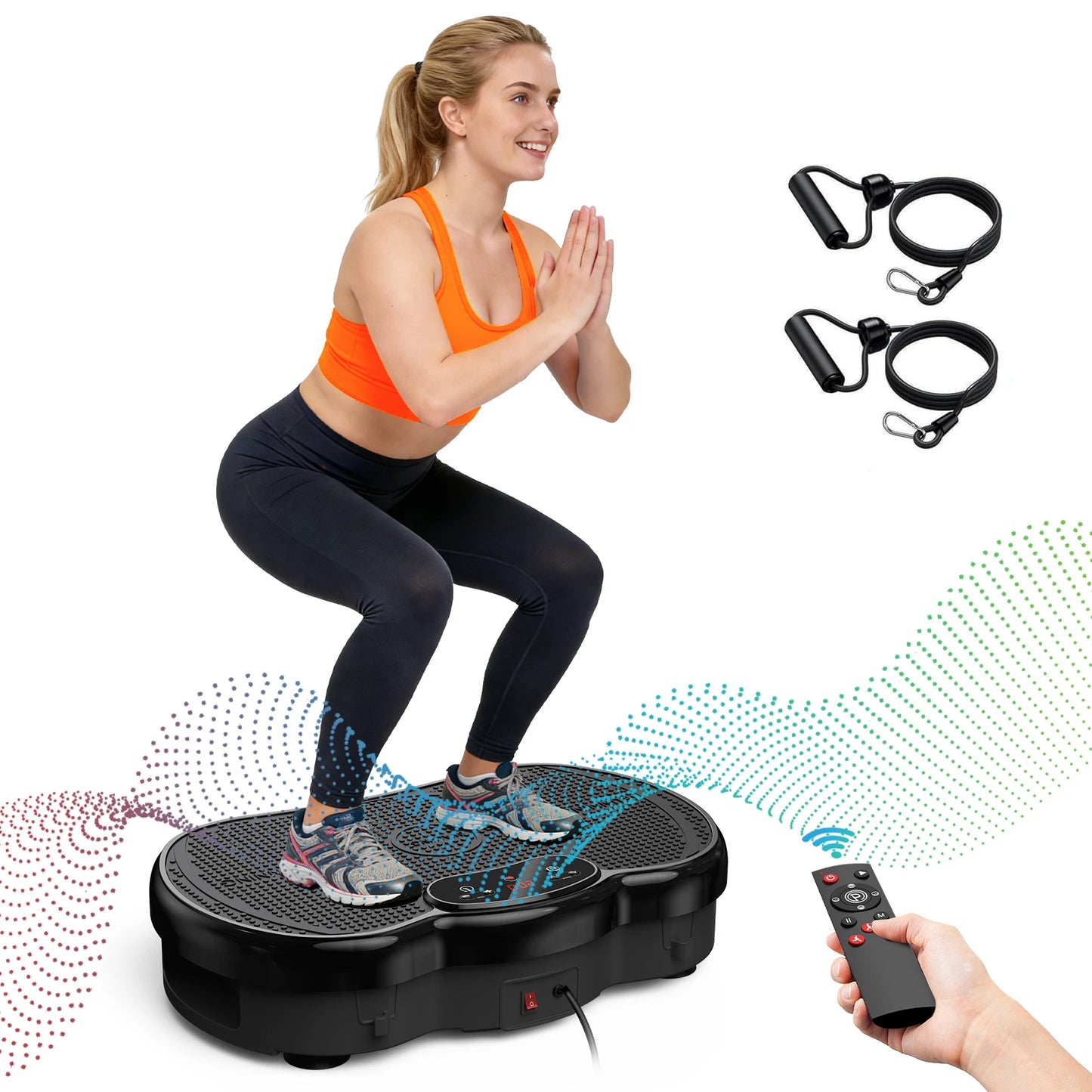 Vibration Plate Fitness Platform Calorie Tracking Bluetooth Remote