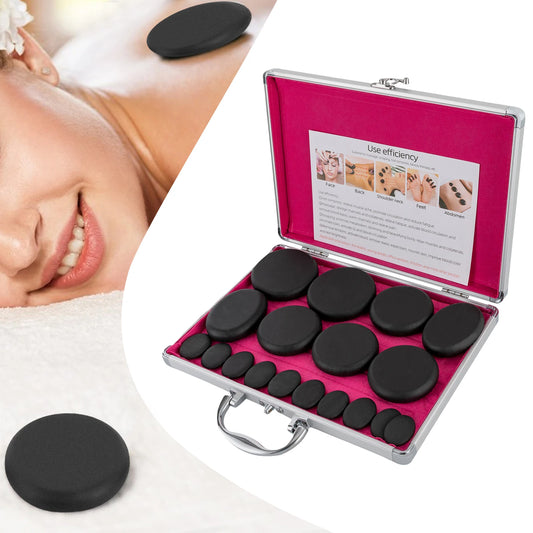Bymaocar Hot Stones Massage Set With Heater Box At Home